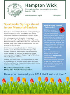 front cover thumbnail of hwa newsletter January 2014