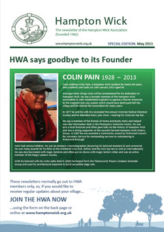 front cover thumbnail of hwa newsletter May 2013